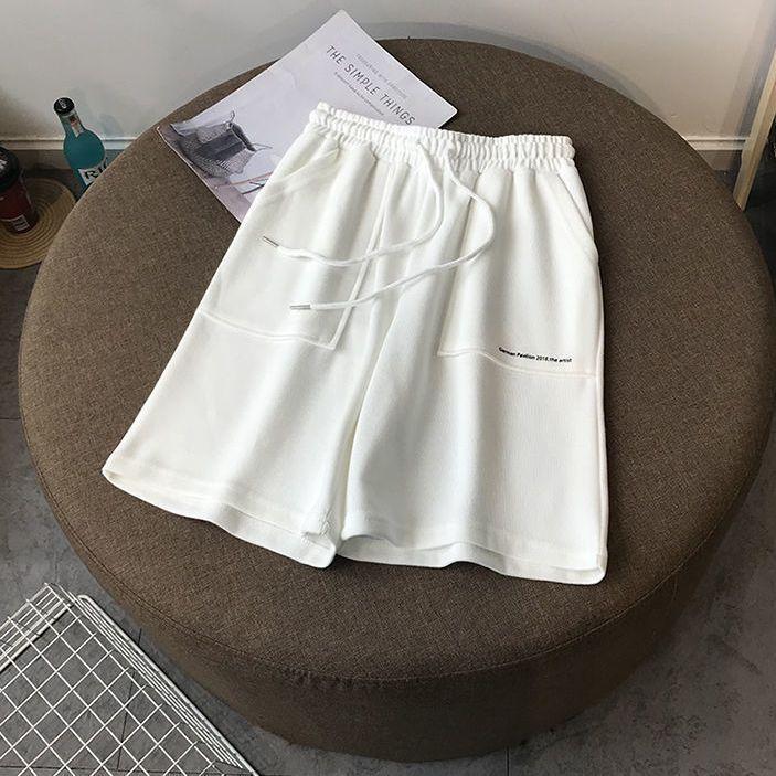 

Шорти з літерним принтом на шнурках. Високоякісні шорти для вуличного одягу в стилі хіп-хоп. Чоловічі та жіночі сезонні шорти. 2XL білий