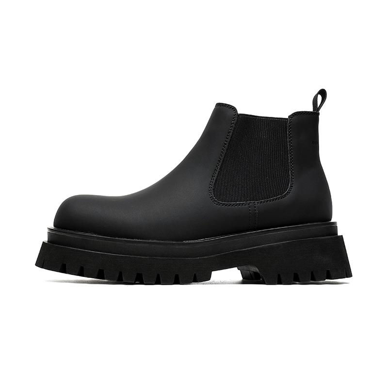 Brand Men's Genuine Leather Short Boots Thick Sole Durable Sole Men's Outdoor Casual Boots Versatile Winter Business Boots