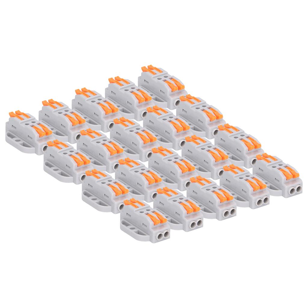 20-teilige Hebelmutter-Drahtverbinder, schnelle, kompakte Splice-Leiter, Push-in-Terminalblock 223-2P