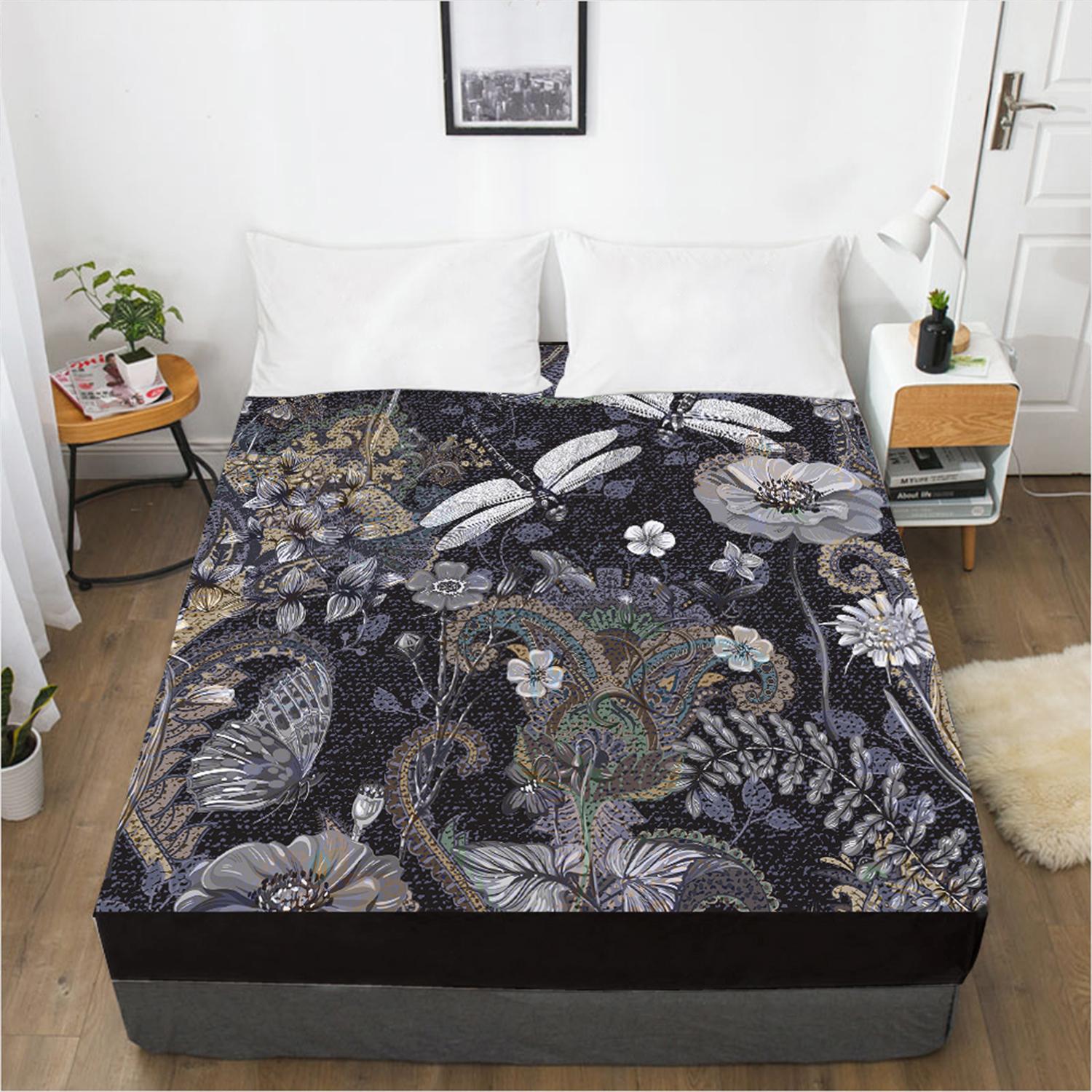 Модный домашний текстиль 3D-печатный узор простыня чехол для матраса простыня — фото 7