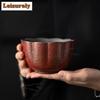 300ml Kiln Fambe Red Lotus Jianshui Tea Cup Wash Writing-brush Washer Water Washing Slag Tank Chaxi Equipment Collection Craft