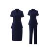Women's Black Short-Sleeve Suit Jacket – Summer Lightweight, Elegant, Slimming, Professional Wear