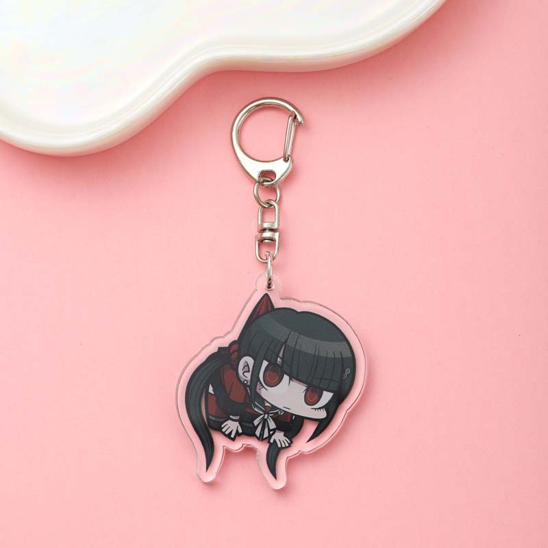 1/19Pcs Game Cartoon Danganronpa Acrylic Keychain Cute Backpack Pendant Funny Bag Charms Accessories Decoration Holiday Gifts