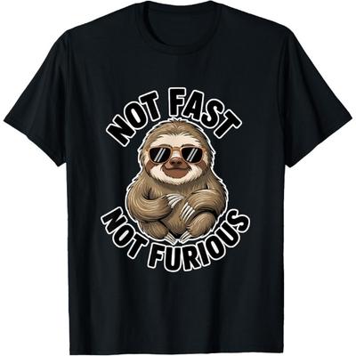 Not Fast Not Furious Cool Sloth for Animal Lovers T-Shirt