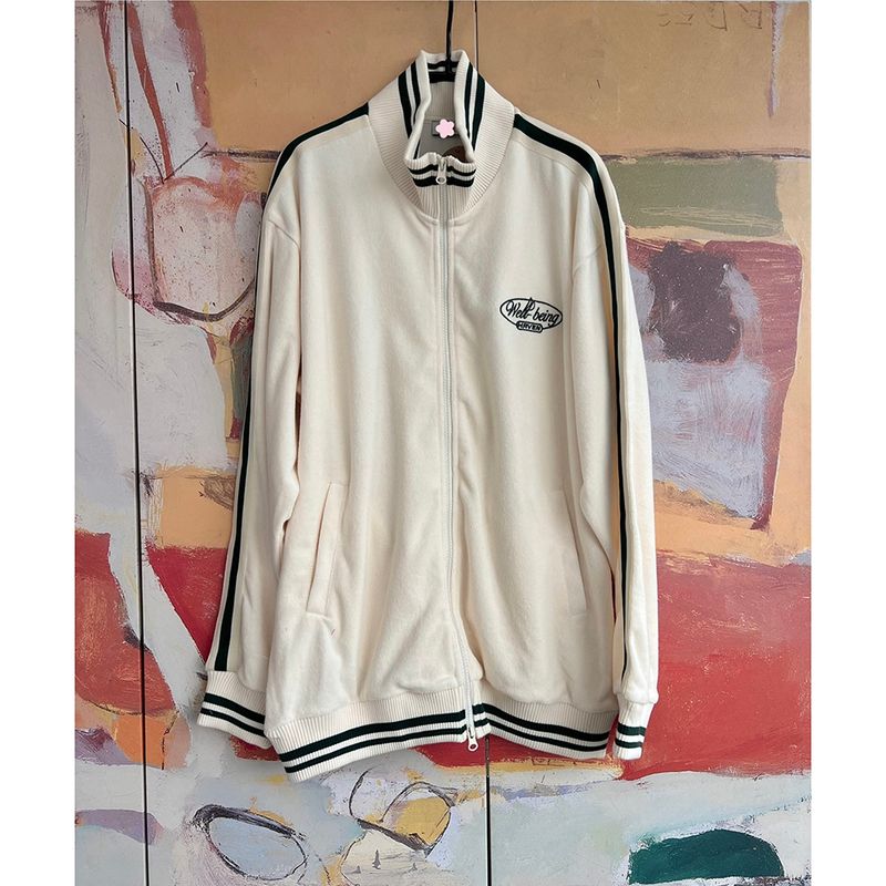 

Foreign Trade Original Order Lim * E Zip-up Casual Loose Sports Looped Fabric Long sleeve Hooded T-shirt Shorts C6 with Set Towel Tops L