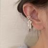 Clip per orecchie a forma di fiocco con nastro bianco stile balletto: Design Unico, Senza Foratura per Donna