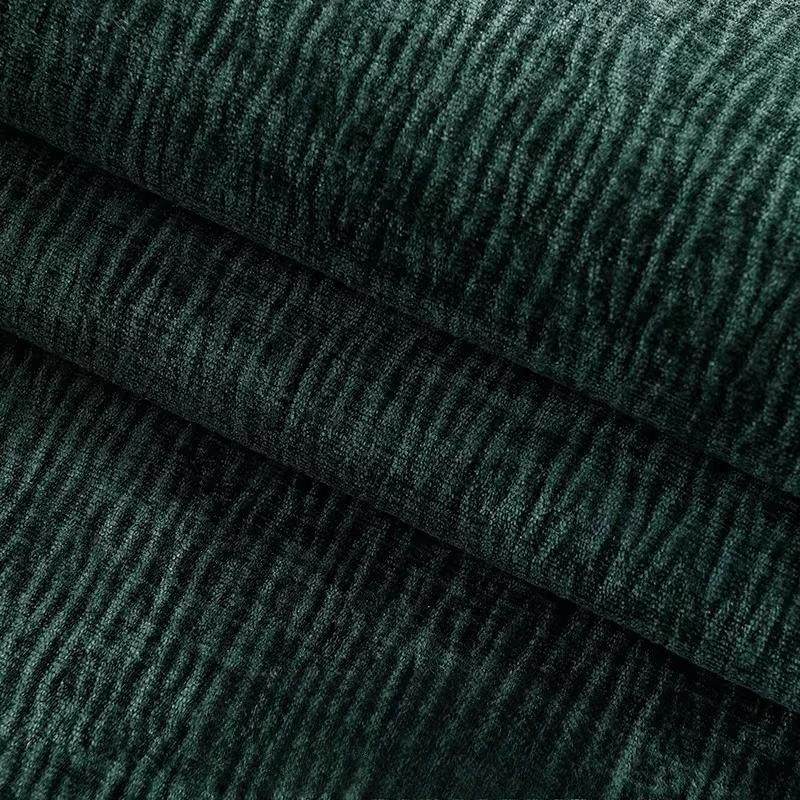 Thickened Plain Chenille Fabric Jacquard for Sewing Curtains Sofacovers Sewing Striped Pattern Textile Skin-friendly Textured