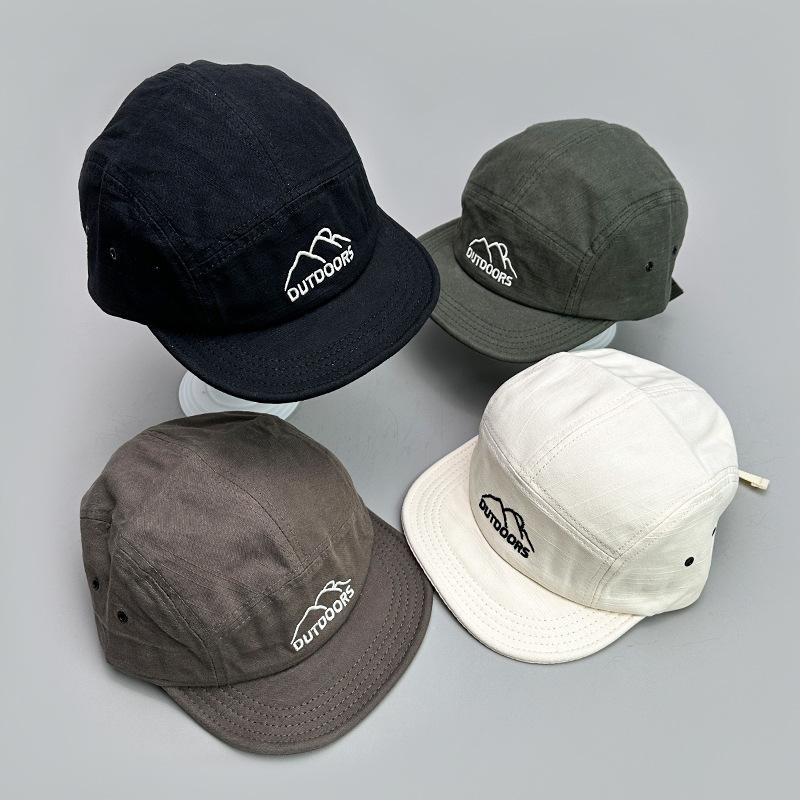 Short Brim Tooling Embroidered Retro Baseball Cap For Men And Women High Quality Sunshade Street Outdoor Soft Top