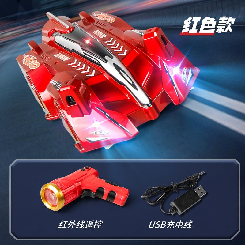 

Двухрежимный световой автомобиль для скалолазания по стенам, лазерный автомобиль с дистанционным управлением, трюковая машина, детские игрушки Chenghai красный