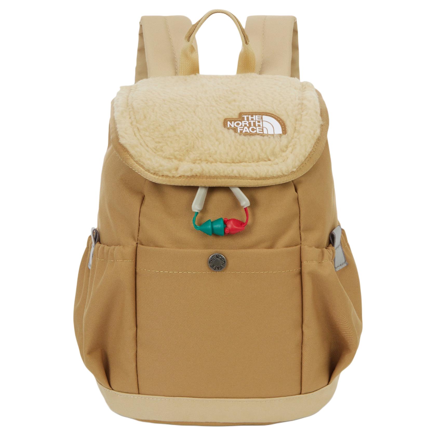 The North Face Explorer Logo Color Block Design Polyester Backpack Kids backpack Beige NM2SR80S Beige