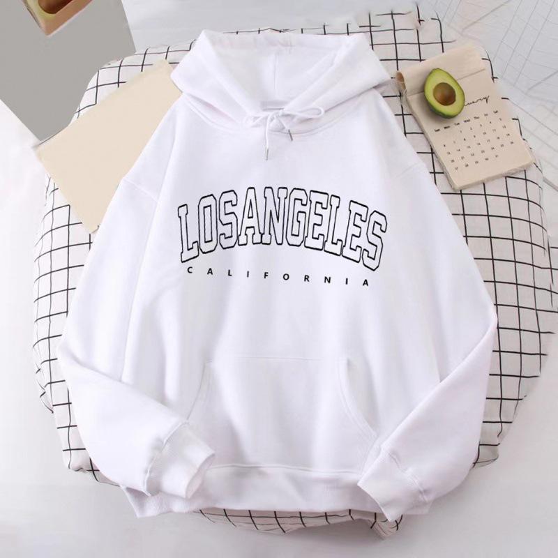 Autumn-Winter Women's Hooded Pullover Sweatshirt, European & American Style, Printed, Plus Size, Loose Fit, Thin Velvet, Trendy Ins.