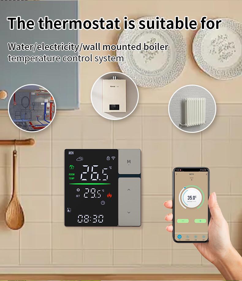 WiFi Smart Thermostat for Electric & Water Underfloor Heating with Programmable Boiler Switch