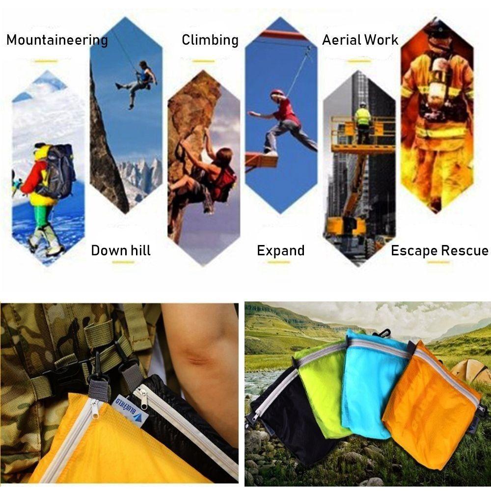 High Quality with Hook Zipper Outdoor Waterproof Bag Pure Color 12*18cm Camping Hiking Storage Bag 10 colors Pocket Pouch