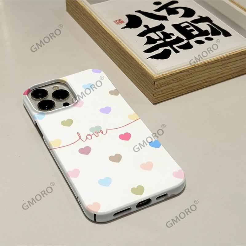 Amazon Hot-selling Color Love Applies To Apple 16pm Sweet Sense Mobile Phone Case iPhone17 Film Anti-drop Case