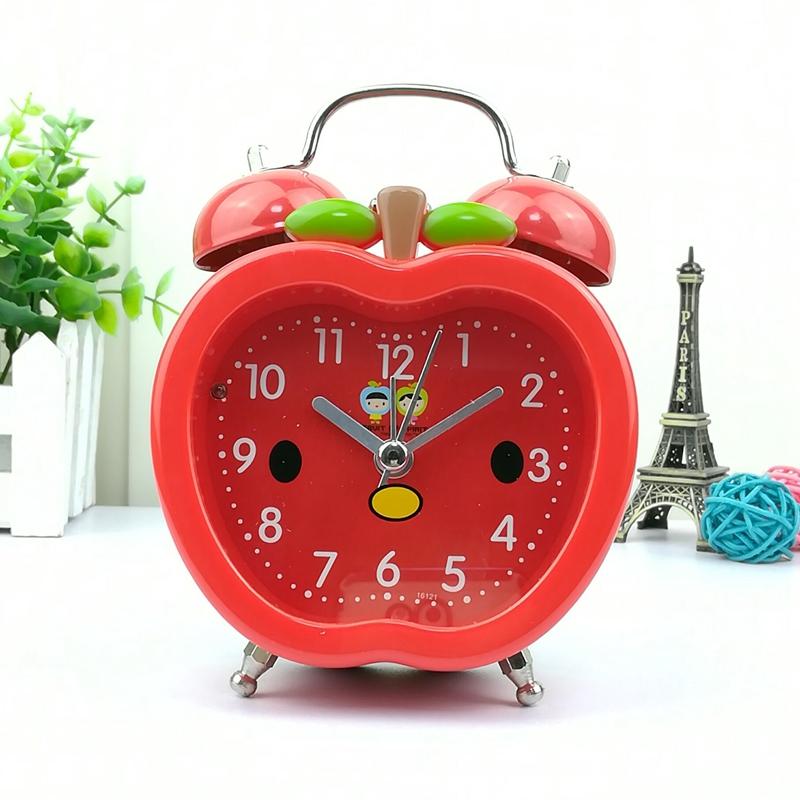 Children's creative red strawberry small alarm clock student lazy alarm clock simple cute silent boy and girl time