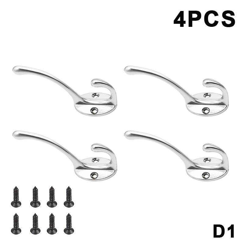 4/10Pcs Vintage Wall Hooks Zinc Alloy Hangers For Coats,Hats,Keys And Towels,Home Storage Decor Farmhouse Decor
