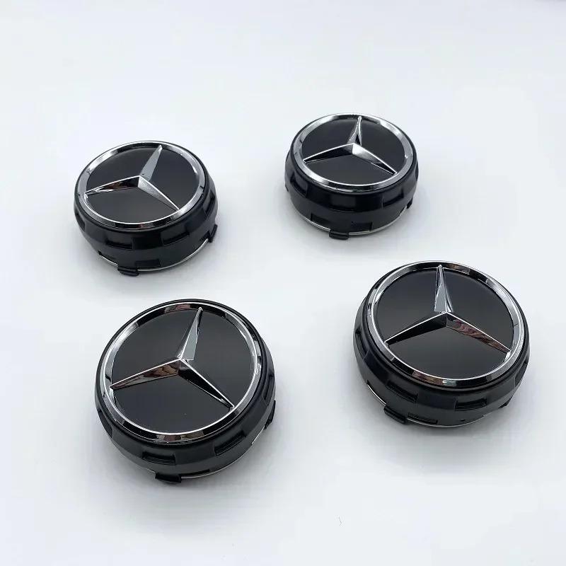 4PCS 75mm NEW Car Wheel Center Hub Caps Cover for Mercedes Benz B/C/E/S Class A Class C200L GLC GLK CLA W166 W163 W221 KF5