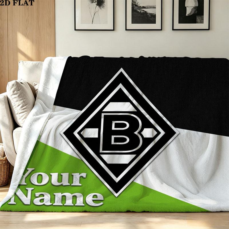 1PC Borussia Custom Name Patterned Flannel Blanket Suitable For All Seasons for Home Decor Warmth and Comfort Gifts Holiday Present