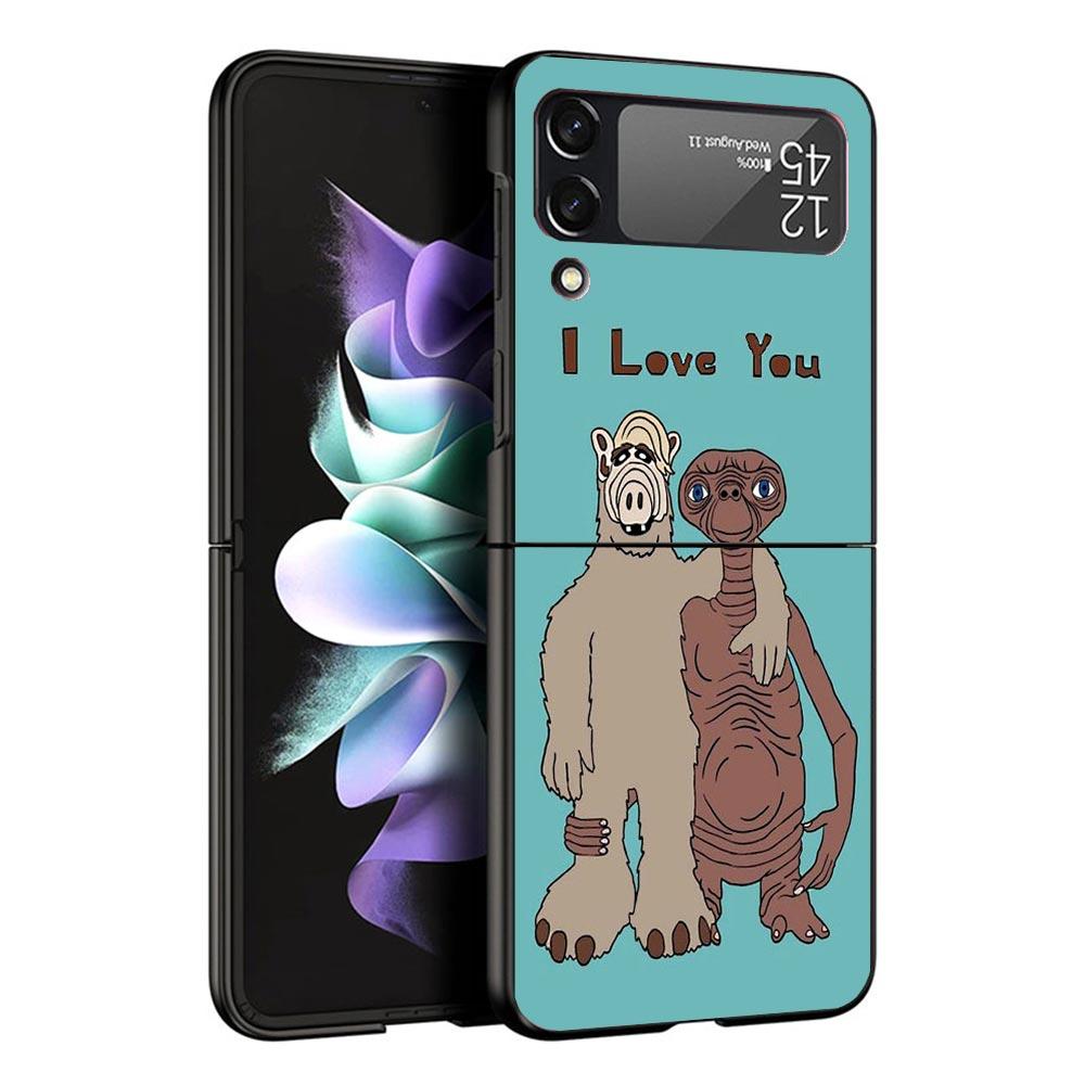 A-Alf TV Series Black Phone Case For Samsung ZFlip7 ZFlip6 ZFlip5 ZFlip4 ZFlip3 5G Hard Protective Galaxy Z Flip 3 4 5 6 7