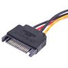 Napájecí kabel Sata To Ide 15kolíkový Adaptér kabelu Sata samec na Molex Ide 4kolíkový