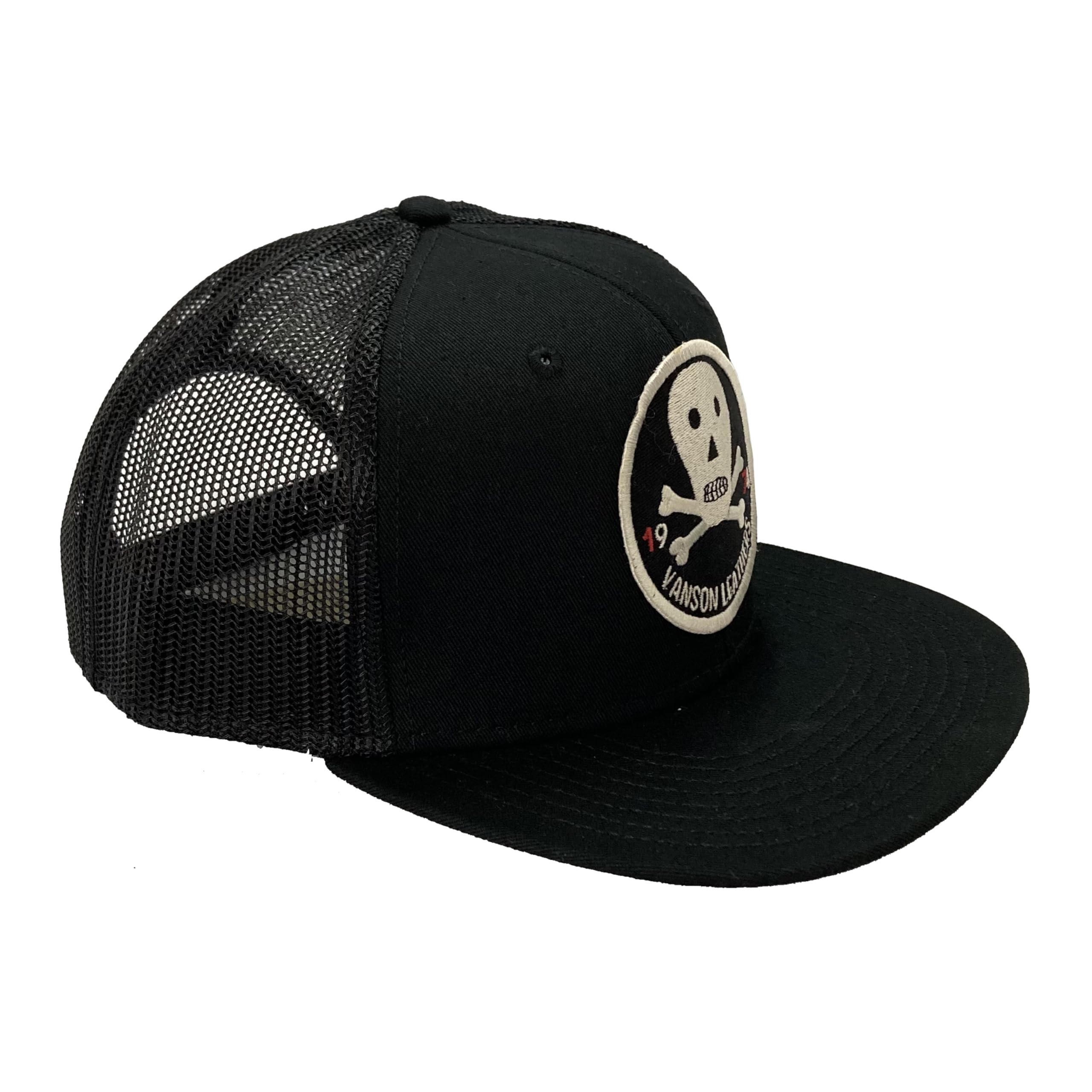 

Vanson 885V923 Leather Skull Mesh Cap (JP, Alphabet, Free Size, Black)
