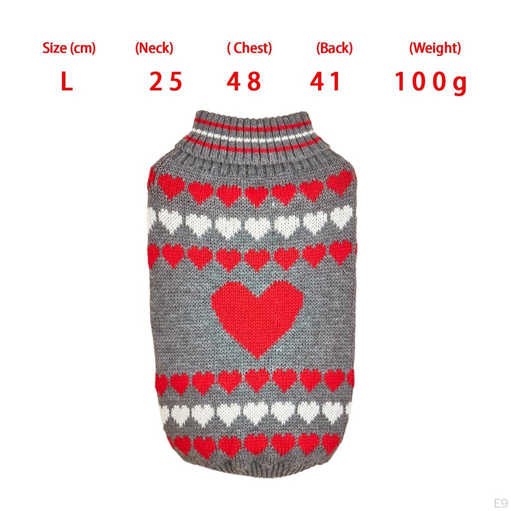 Gemütliche Valentinstags-Pullover für Hunde - Warme und stylische Strickware für Haustiere