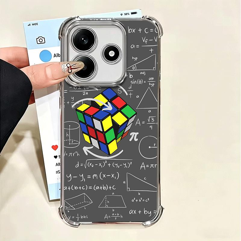 Rubik Cube Formula Spoofs Math Soft Phone Case For Xiaomi Poco X7 X8 Pro Max X6 X5 X3 F8 Ultra F7 M8 M7 M5S Redmi 15C 15A 15 14C