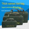 Large Capacity Wear-Resistant Canvas Tool Bag for Electricians and Woodworkers with Multi-Function Storage