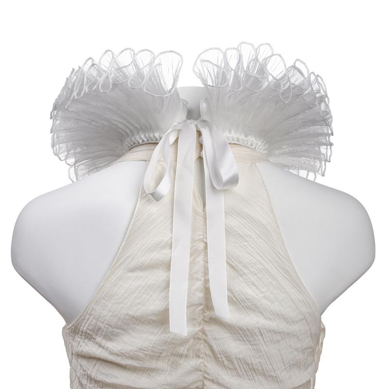 Perfect Match White Scarf Neck Ruffle Fake Collar Opera Performance Retro Decoration Collar Medieval Costume Accessories Po Props