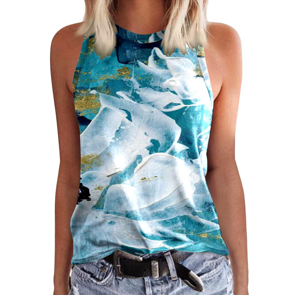 Flower Floral 3D Print Tank Top Summer Women Fashion Streetwear Y2k Tops Oversized Vest Off Shoulder Sleeveless Woman Camisole