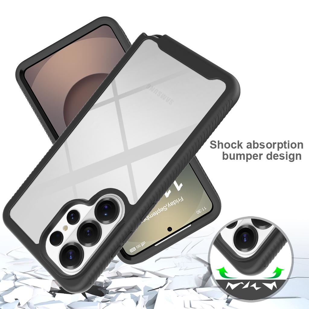 Defend Hybrid Armor Clear Case For Samsung S26 S25 Edge S24 S23 Ultra Plus FE A57 A37 A17 A07 Double-Sided Drop Protection Cover
