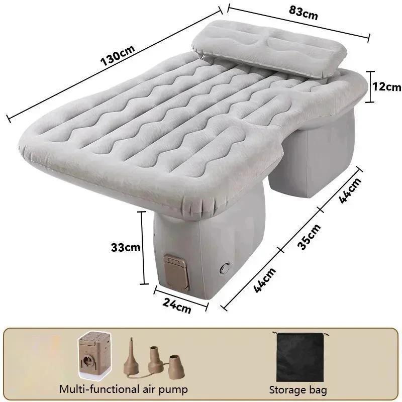 Automatic Car Inflatable Mattress Car Rear Sleeping Pad Travel Bed SUV Car Sleeping Artifact Air Mattress Built-in Air Pump
