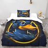 Blue Duckling Bedding, Full Size Bedding Cover for Children and Adults, Soft Microfiber Down Duvet Cover with Zipper