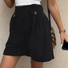 Women's Fashion Casual Summer Spring Solid Color Print High Waist Shorts