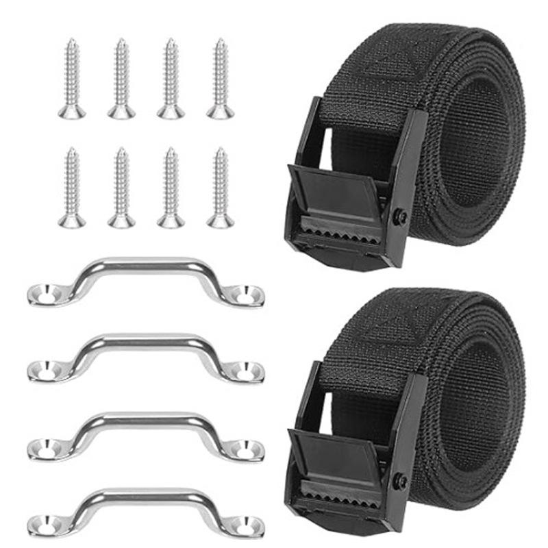 "Stainless Steel 304 Adjustable Tension Buckle and Binding Plate for Marine Yacht Accessories."
