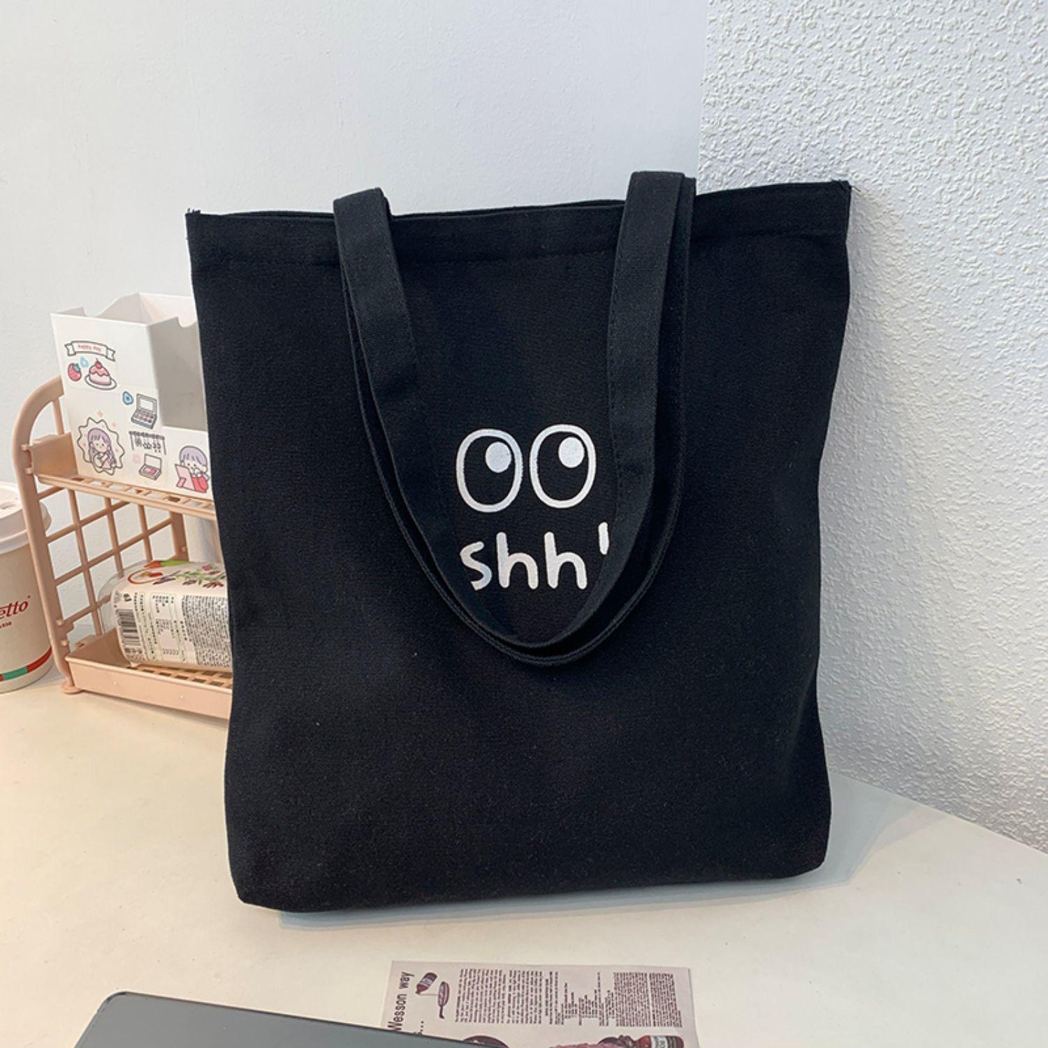 

Женская парусиновая сумка через плечо - Повседневная, Универсальная, Большой вместимости для студентов 33x34cm