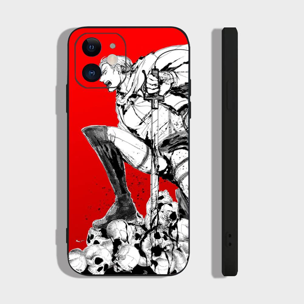 Erwin Smith Anime Phone Case For IPhone 17 Air 16 15 14 13 Pro Max 11 12 Black Silicone Cover