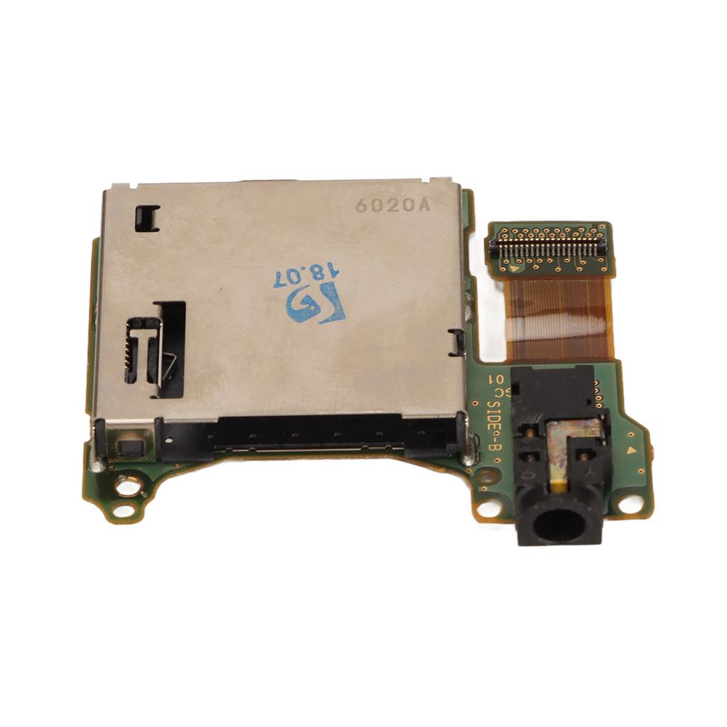 Game Cartridge Card Slot Replacement Reader Tray Game Cartridge Socket Board with 3.5mm Headphone