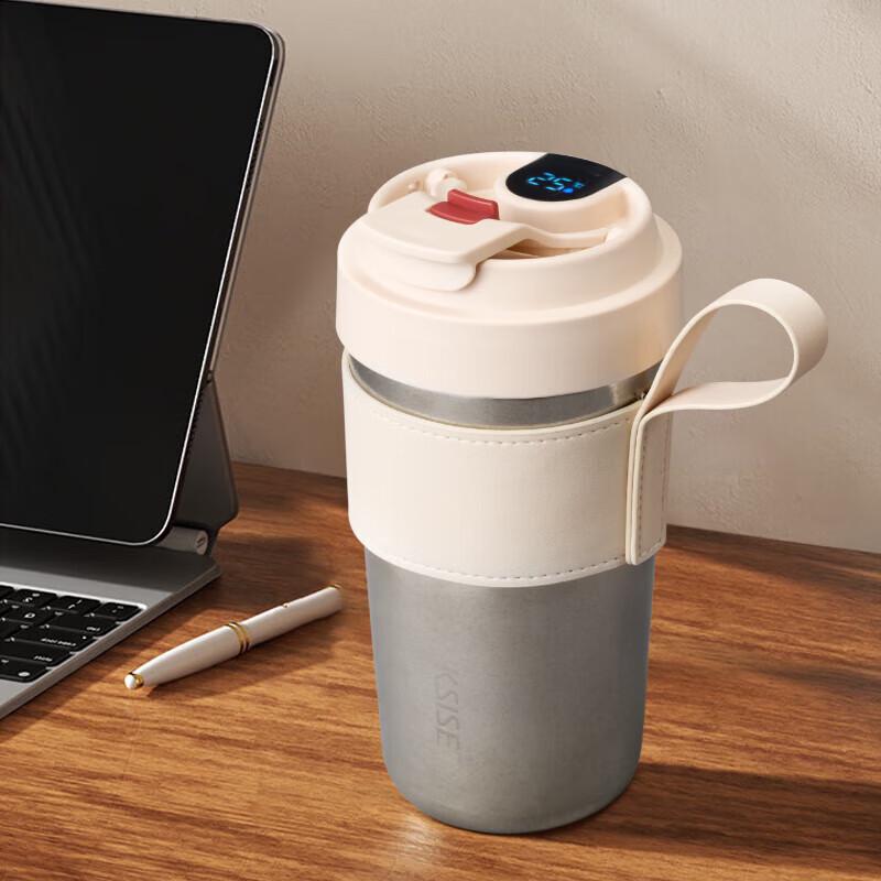 

Kesaishi Ti-Beauty 500ml Titanium Insulated Coffee Mug - Temperature Display