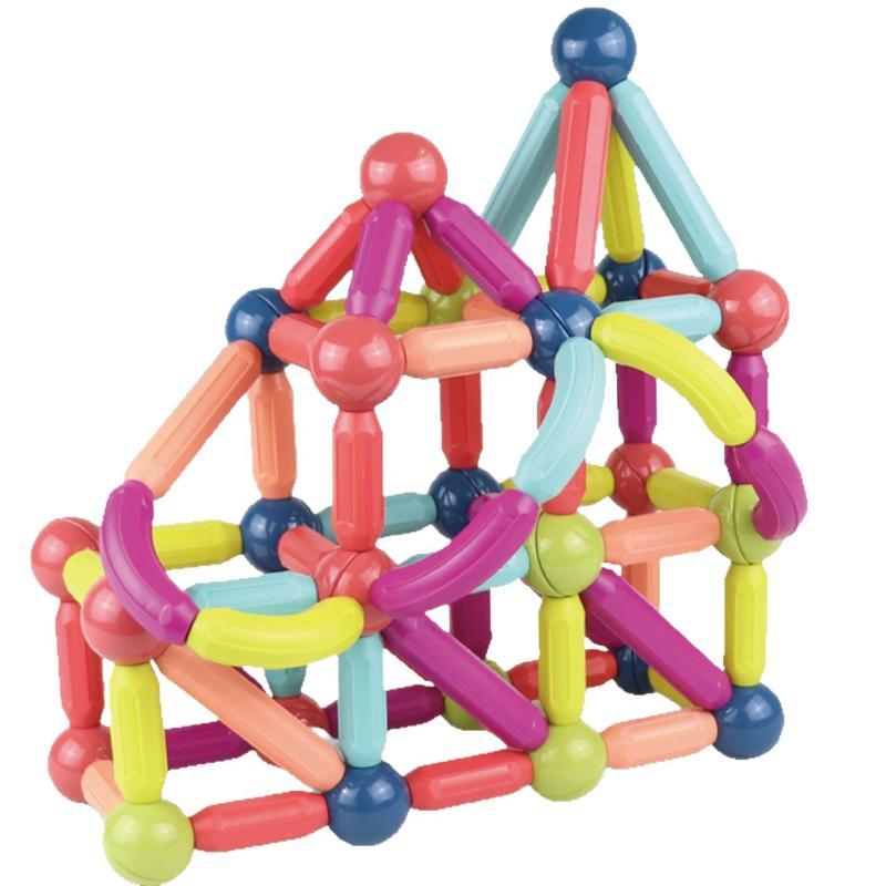25-144Pcs Assembled Magnetic Building Blocks Cube Set Early Education Toys Brain Development Puzzle For Baby Creative Magnetic R
