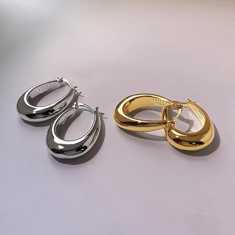 925 Silber Vintage Ovale Ohrringe Für Damen Trendiger Ohrring Schmuck Allergievorbeugend Party Zubehör Geschenk