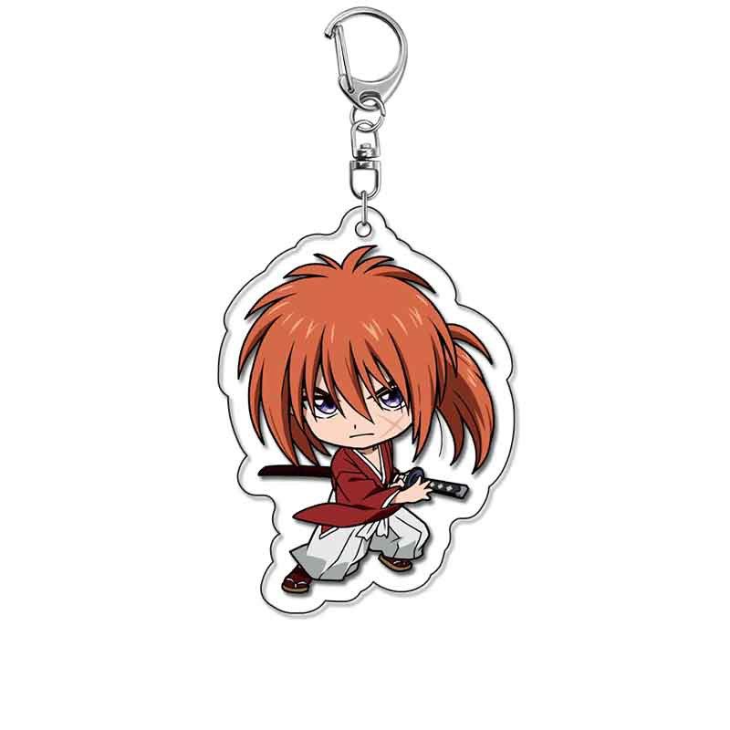Rurouni Kenshin Portachiavi Acrilico Gioielli Prodotti Correlati al Campus Creatività Culturale Regalo per Amici Sacchetto Portachiavi Collezione