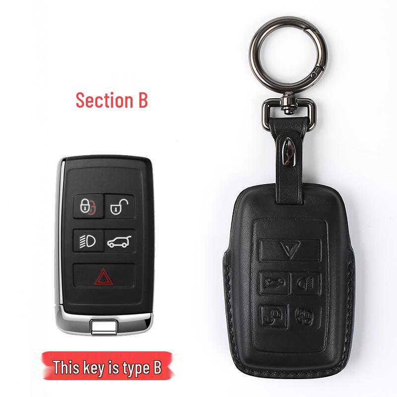 Genuine Leather Key Case for Land Rover Discovery, Sport, Evoque, and Jaguar 2020