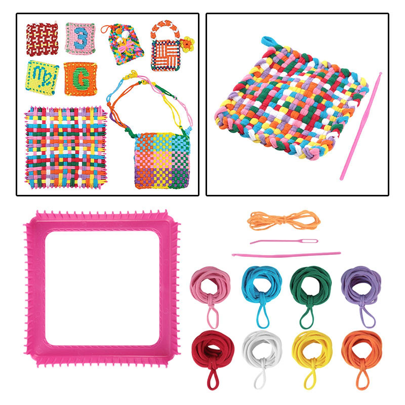 

Weaving Loom Kit Toys Potholder Loops Making Kits Gifts Multicolored Knitting Portable DIY Sewing Craft for Beginners Kids