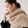 Autumn and winter wool hippocampus hair scarf women's versatile high-end sense thickened warm scarf solid color scarf shawl