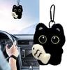 1pcs Cute Black Cat Plush Toy Keychain Cartoon Kitten Soft Plush Doll Pendant Car Key Backpack Bag Decor Doll Pendant Keychain