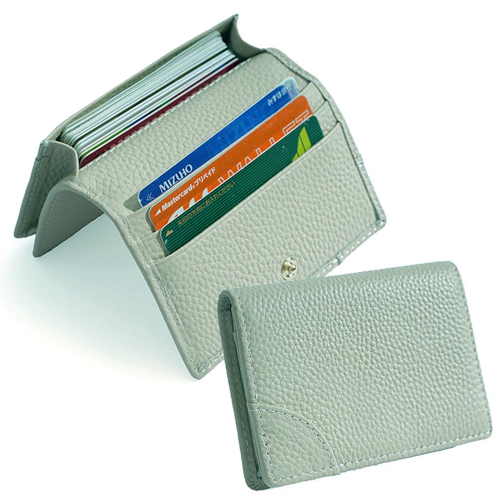 New multi-functional card bag, genuine leather business card bag, fashionable Japanese and Korean cowhide business card holder, change bag.