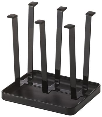 Yamazaki Jitsugyo Glass Stand Tower Slim Black 2848