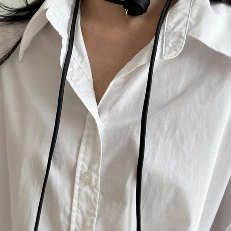 Oar Classic Rose Choker Necklace[Black]