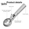 Plating Utensil Ice Cream Fruit Scoop, Stainless Steel Scooper with Trigger Non-Slip Handle, Dessert Spoon Heavy Duty Metal Scoop for Balls